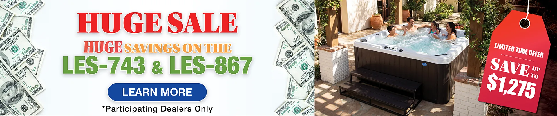 Calspas hot tub being used in a family setting - Billings